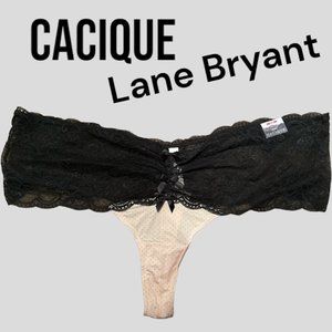 {Plus Size} NEW with Tags~ Baby Pink Polka Dot Thong by CACIQUE~Size 26/28 (A12)